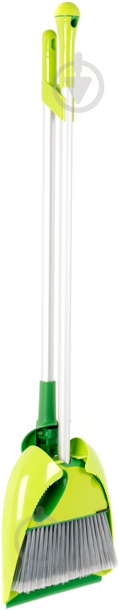 Совок зі щіткою з довгою ручкою Aromoclean Fiora® 90 см салатовий - фото 2