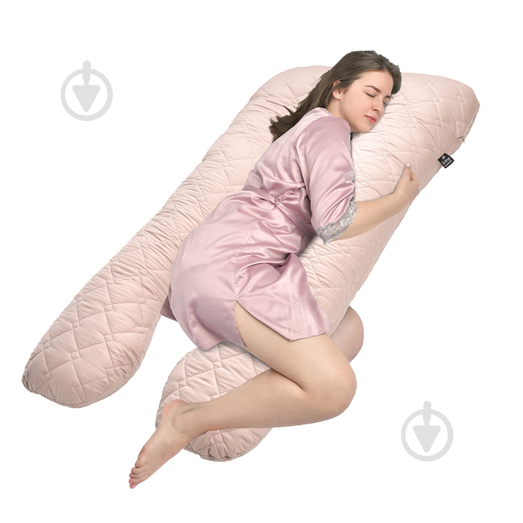 Подушка для вагітних Соня 140x75x20 см Sei Design бежевий - фото 6 Подушка для вагітних Соня 140x75x20 см Sei Design бежевий - фото 6