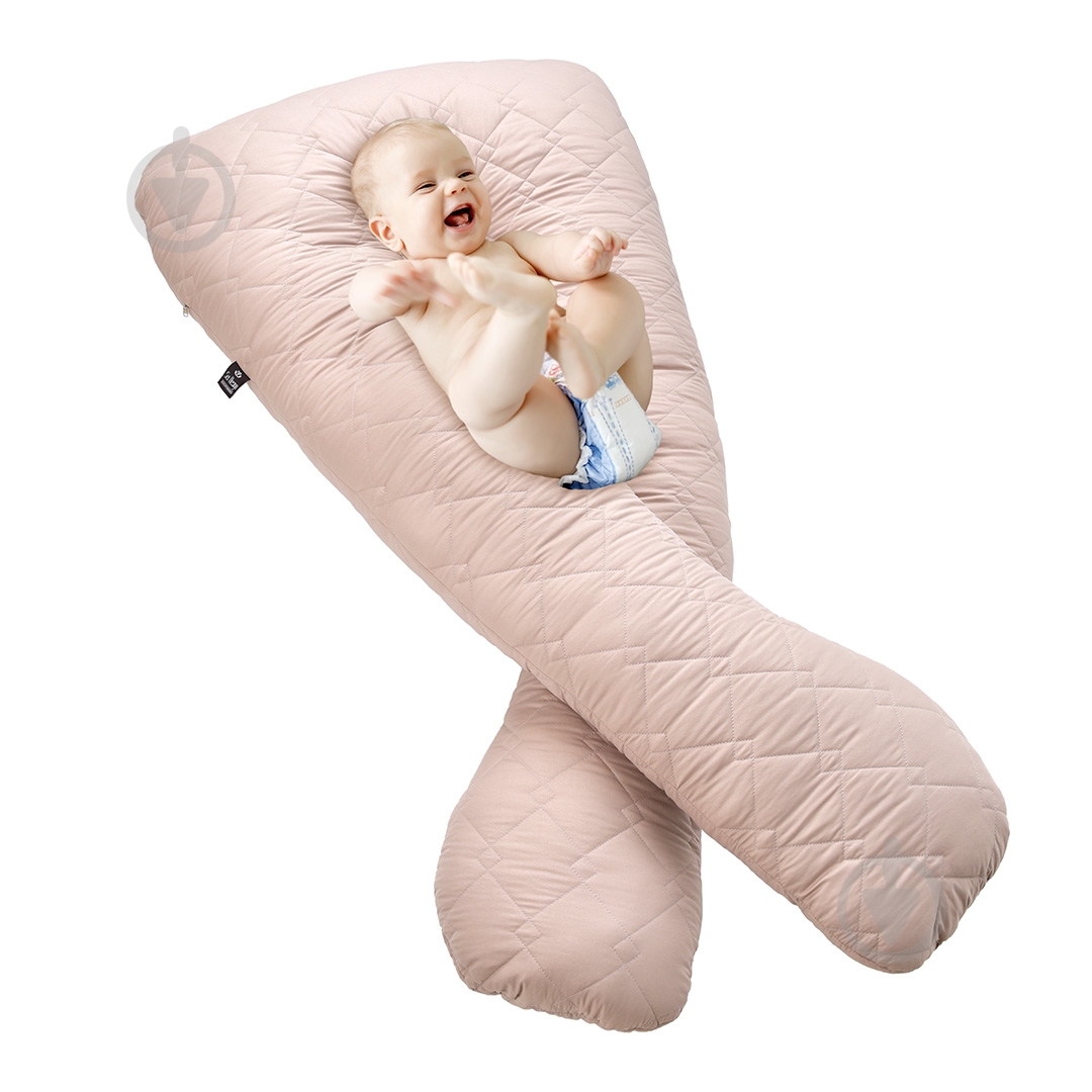 Подушка для вагітних Соня 140x75x20 см Sei Design бежевий - фото 4 Подушка для вагітних Соня 140x75x20 см Sei Design бежевий - фото 4