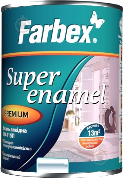 Эмаль Farbex алкидная ПФ-115П вишневый глянец 0,9 кг - фото 1