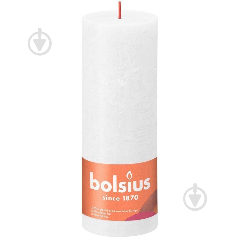 Свеча Рустик столбик SHINE 190/68 белая Bolsius - фото 1 Свеча Рустик столбик SHINE 190/68 белая Bolsius - фото 1