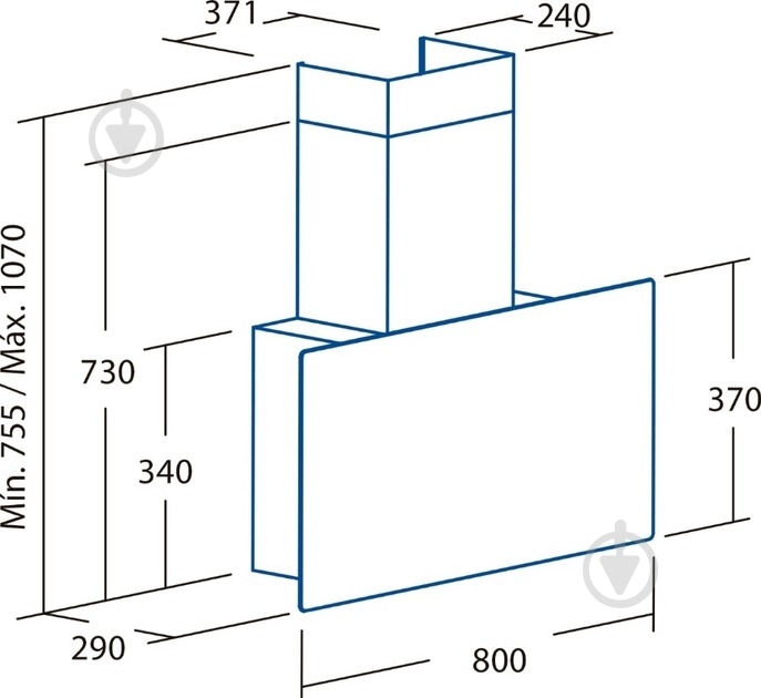 Вытяжка Cata Greco 80 wh 2145007 - фото 2