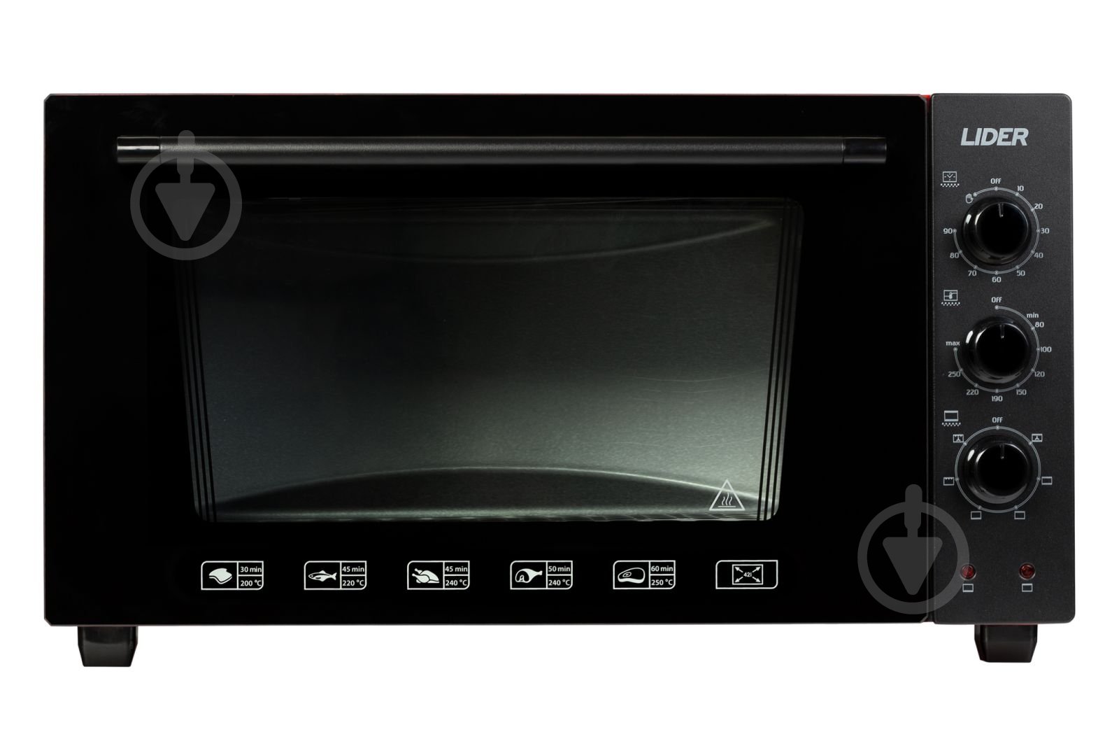 Електрична піч Lider 4223 LUX BLACK-BLACK-RED - фото 4
