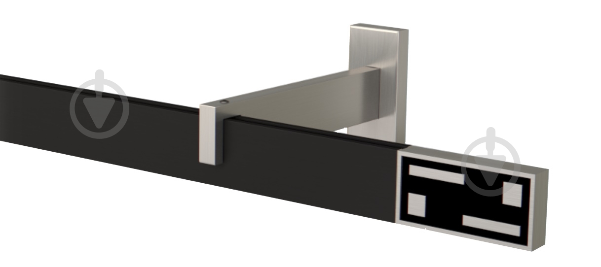 Комплект карнизу Quadrum G-Tech одинарний 15/250 см сталь/чорний профіль з чорними гачками - фото 1 Комплект карнизу Quadrum G-Tech одинарний 15/250 см сталь/чорний профіль з чорними гачками - фото 1