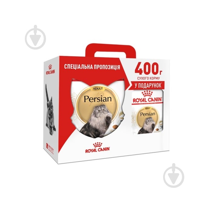 Корм сухой для взрослых кошек персидской породы Royal Canin Persian Adult 2 кг + 400 г домашняя птица, кукуруза, рис 2,4 кг - фото 1