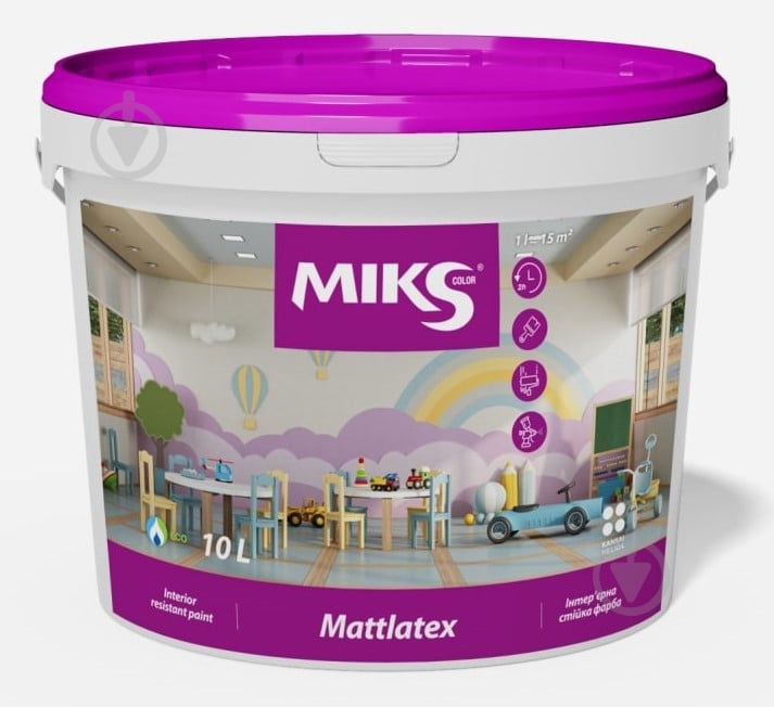 Фарба інтер'єрна MIKS Color Mattlatex мат Мокко 10 л - фото 3