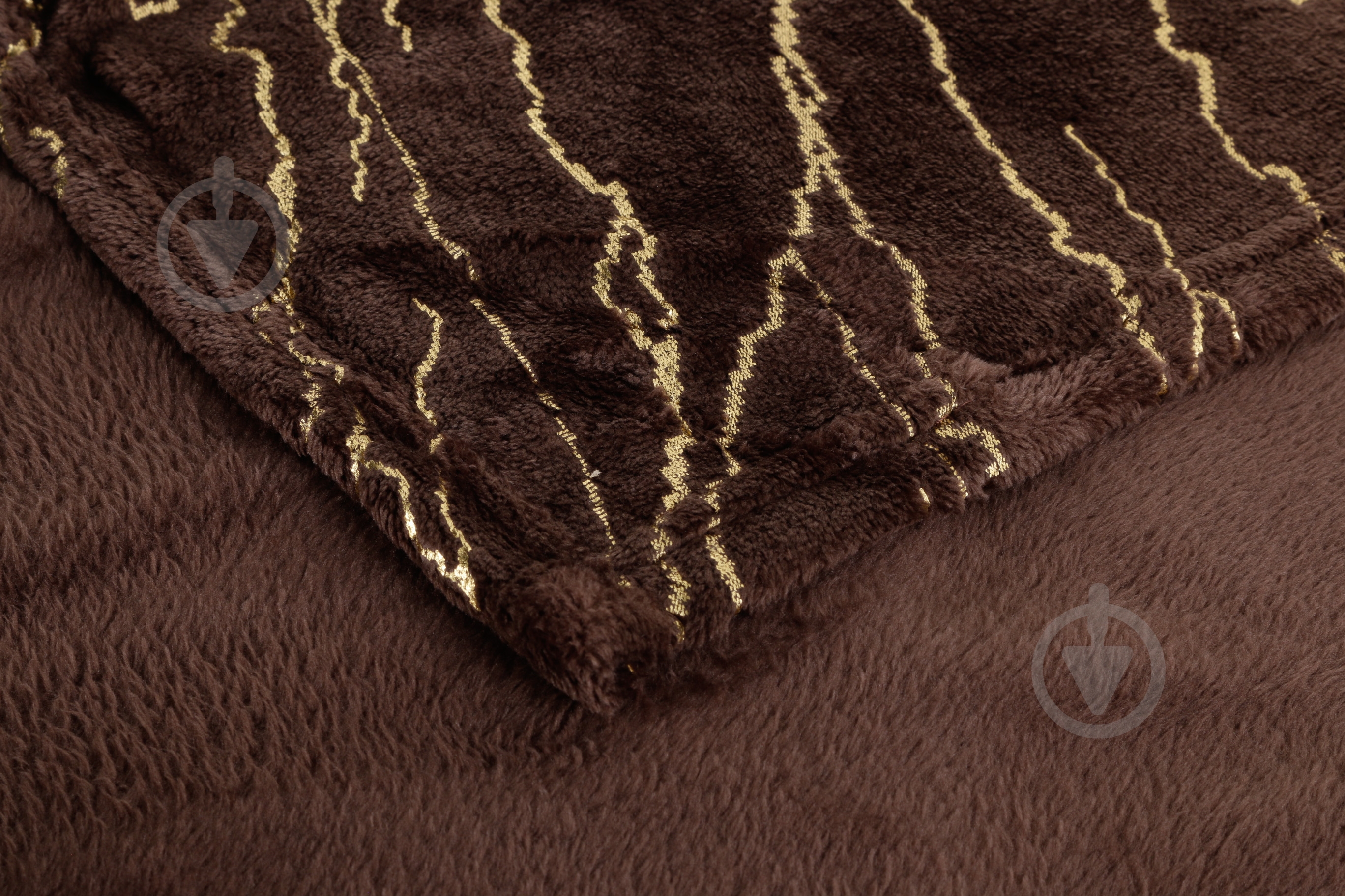 Плед Basic Marble Gold 160x200 см коричневий La Nuit - фото 3