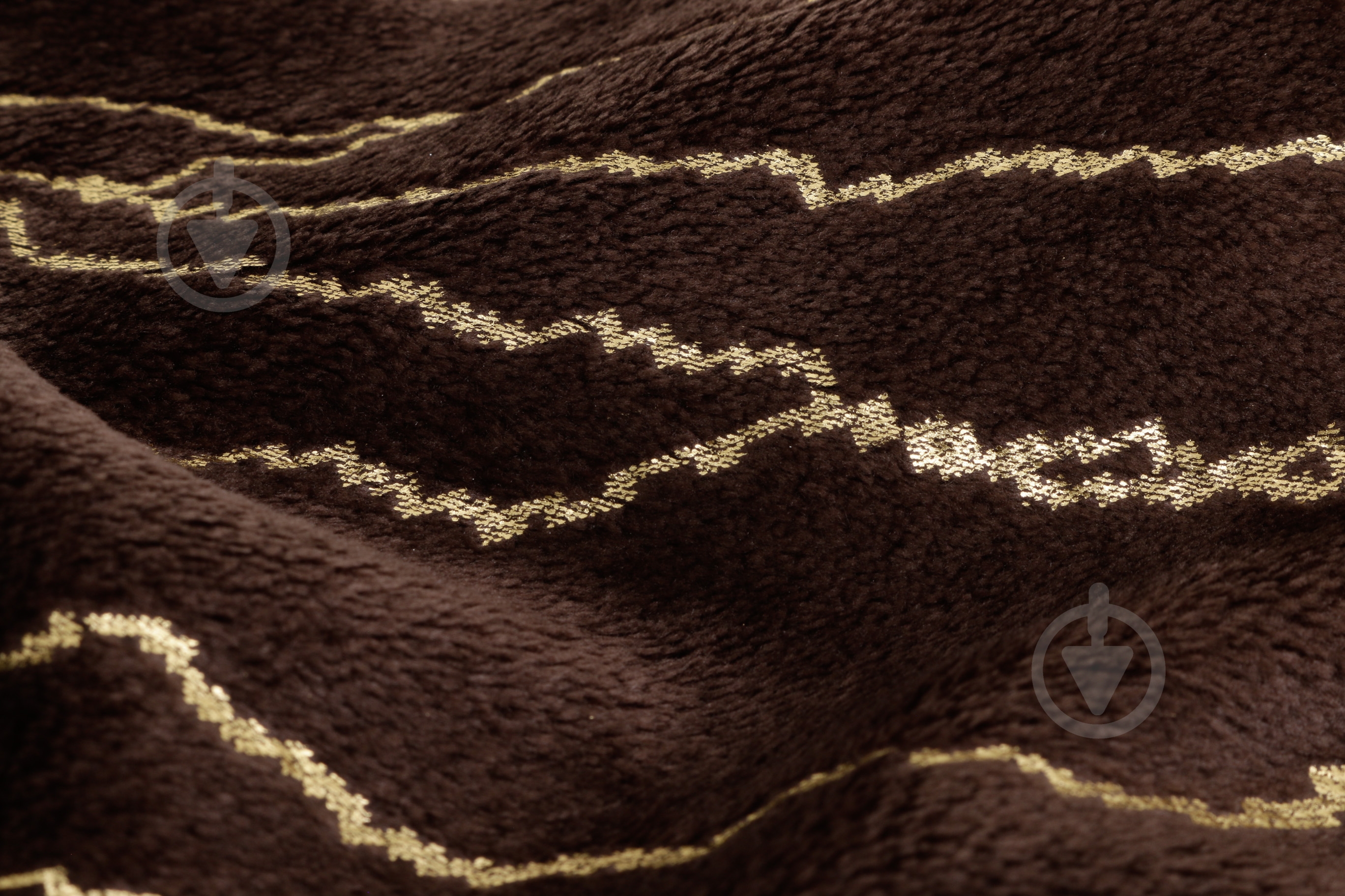 Плед Basic Marble Gold 160x200 см коричневий La Nuit - фото 2