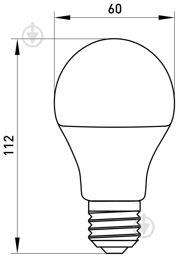 Лампа світлодіодна E.NEXT 10 Вт A60 E27 230 В 4000 К l0650606 - фото 3