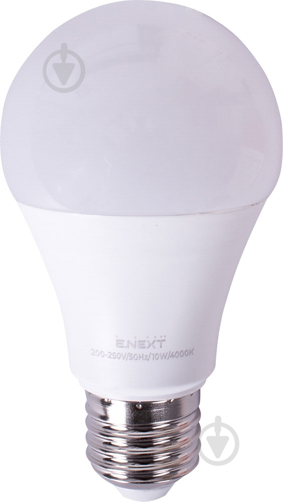 Лампа світлодіодна E.NEXT 10 Вт A60 E27 230 В 4000 К l0650606 - фото 1