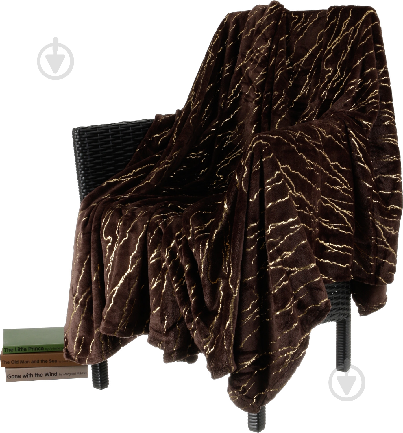 Плед Basic Marble Gold 200x220 см коричневый La Nuit - фото 1