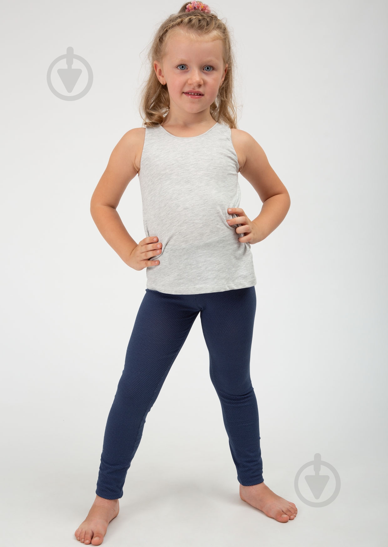Лосины для девочек Roksana №0028/16069 р.140-146 синий с рисунком - фото 1