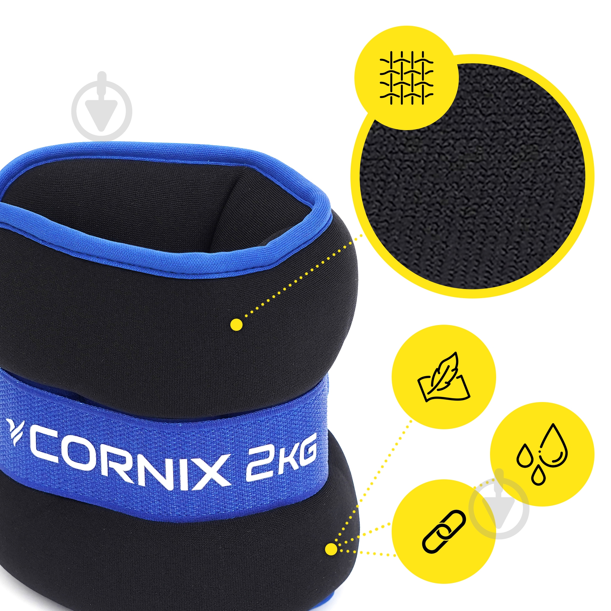 Манжеты-утяжелители Cornix XR-0174 2x2 кг - фото 12