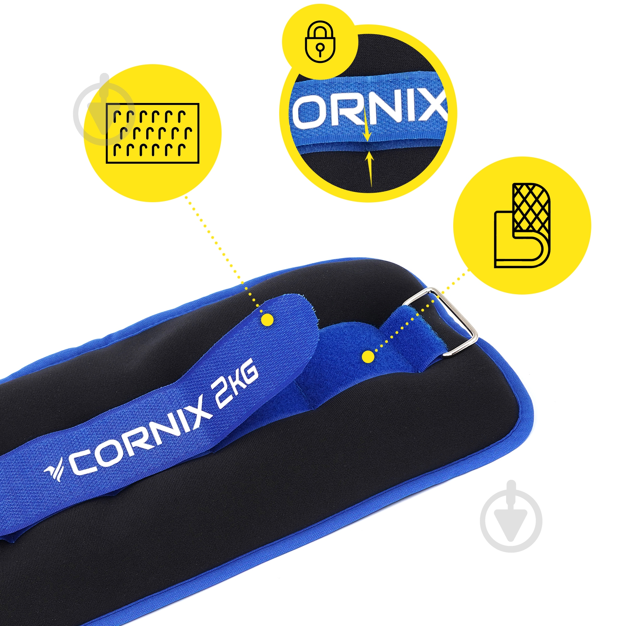 Манжеты-утяжелители Cornix XR-0174 2x2 кг - фото 11