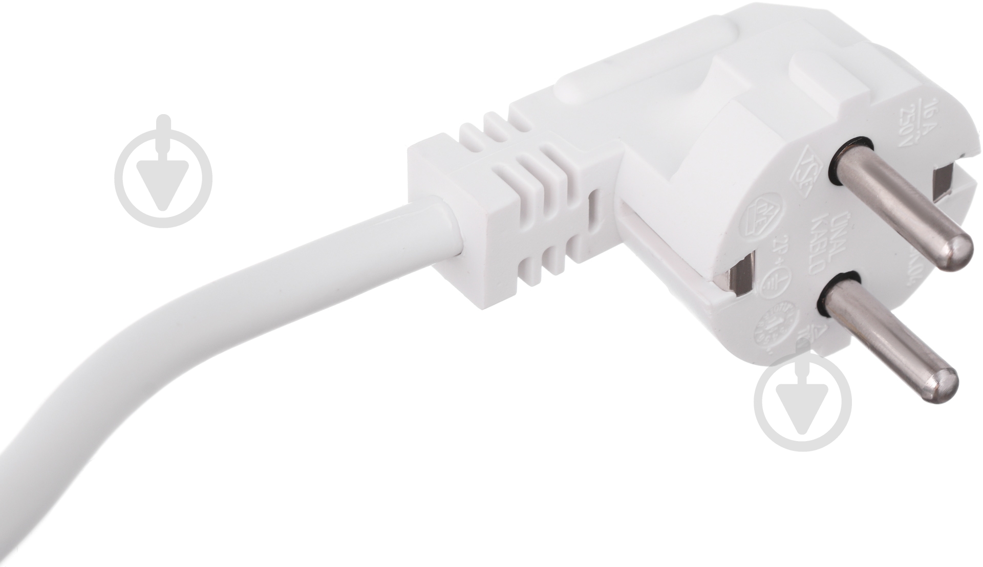 Подовжувач Gunsan 2 гн. 3 м з вимикачем білий із заземленням 2 гн. білий 3 м 2/3 з кн. з заз. - фото 4