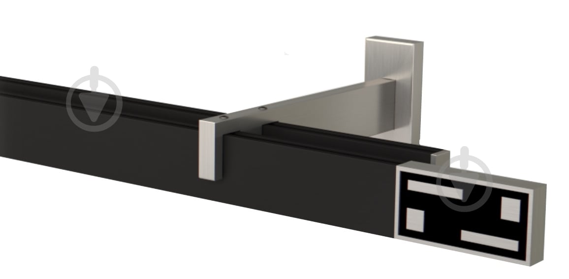 Комплект карниза Quadrum G-Tech двойной 17/160 см сталь/черный профиль с черными крючками - фото 1 Комплект карниза Quadrum G-Tech двойной 17/160 см сталь/черный профиль с черными крючками - фото 1