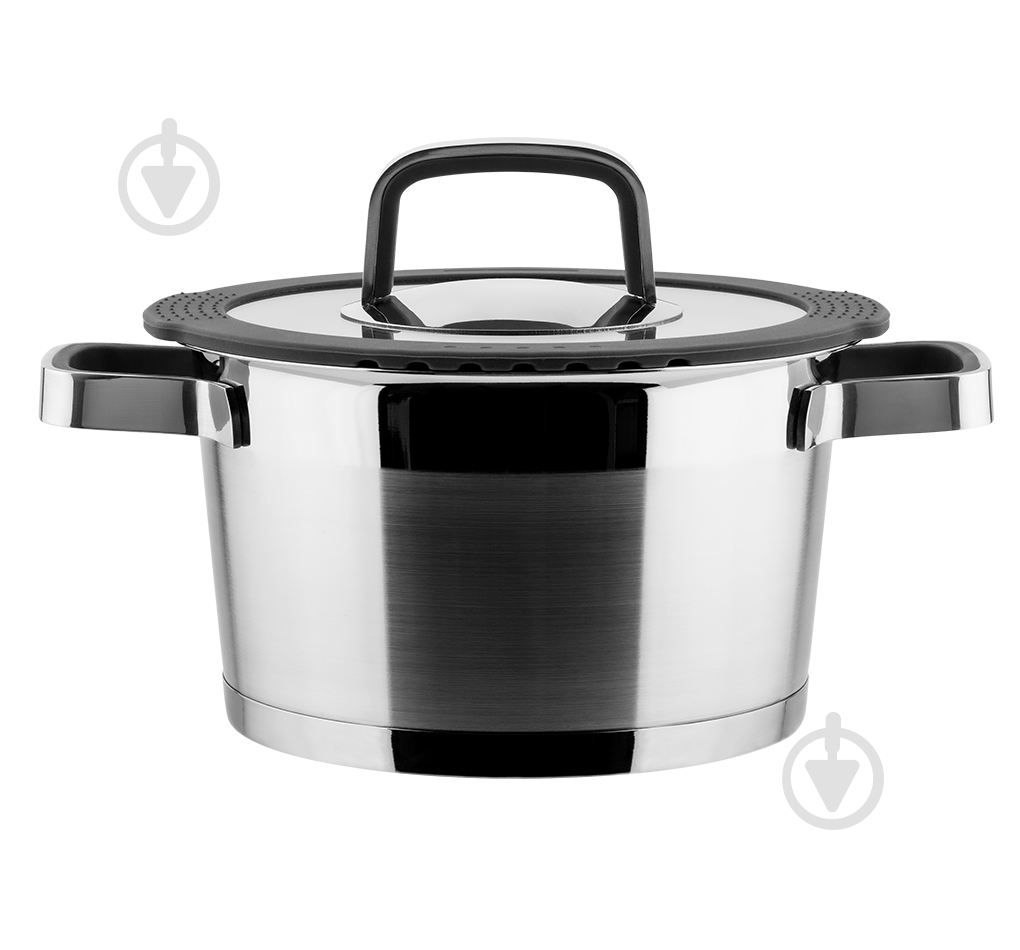 Каструля з кришкою Vinzer Moderno Graphite Collection 1.5 л 50071 - фото 1