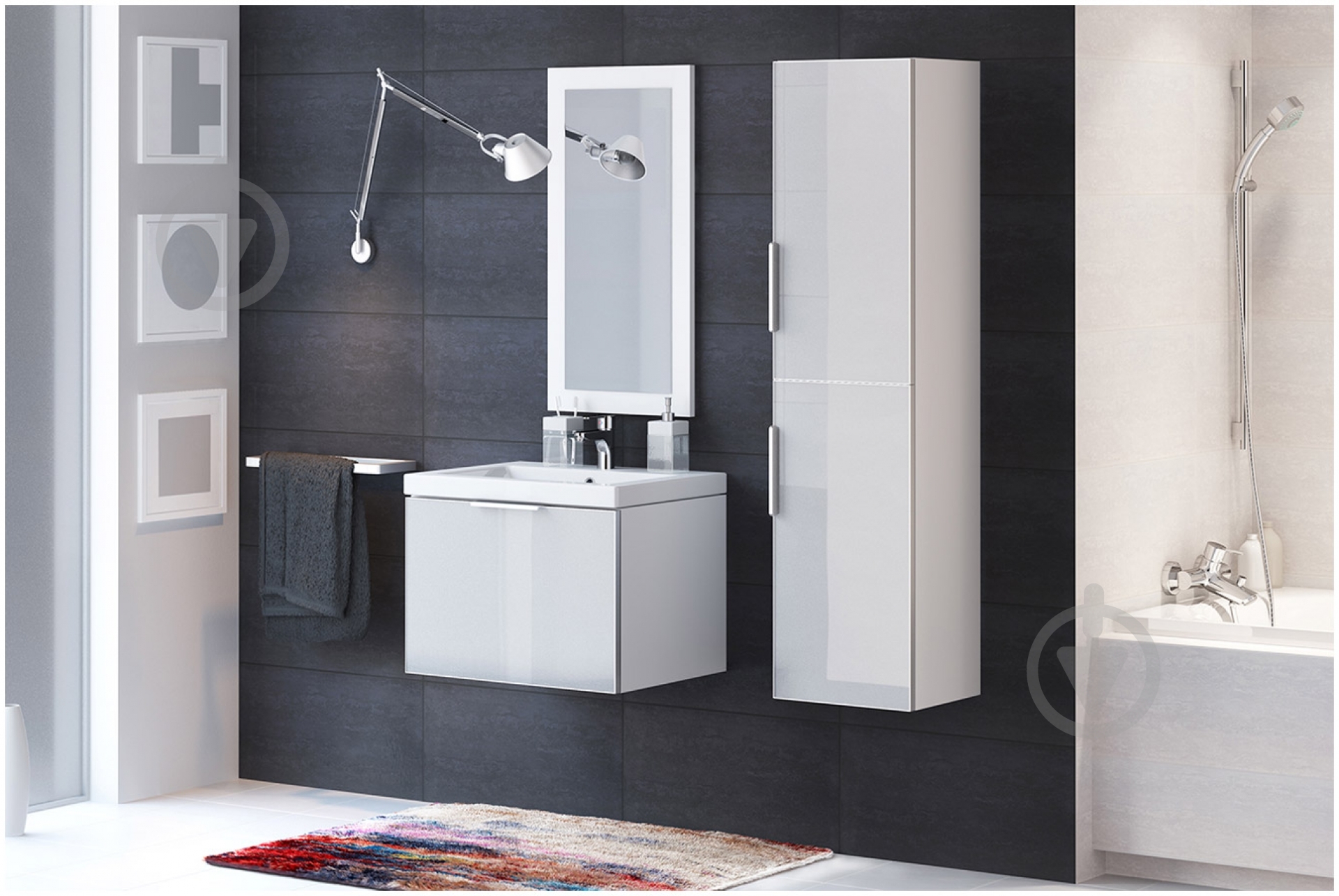 Пенал подвесной Cersanit Stillo 30 белый - фото 2