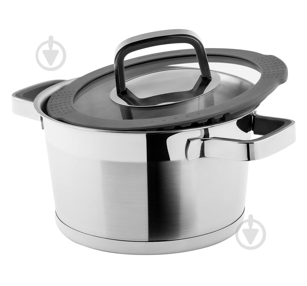 Каструля з кришкою Vinzer Moderno Graphite Collection 2,3 л 50072 - фото 2