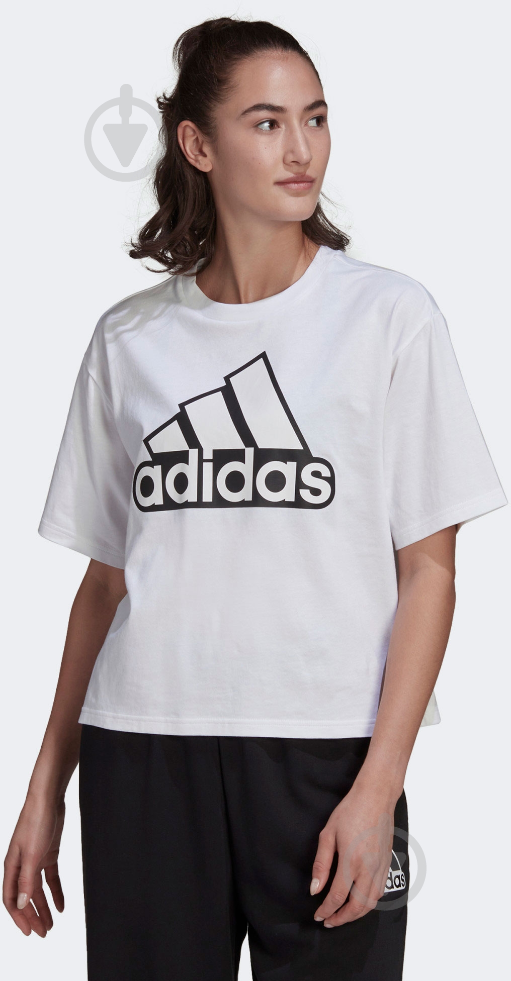 Футболка Adidas HC9183 р.L белый - фото 1