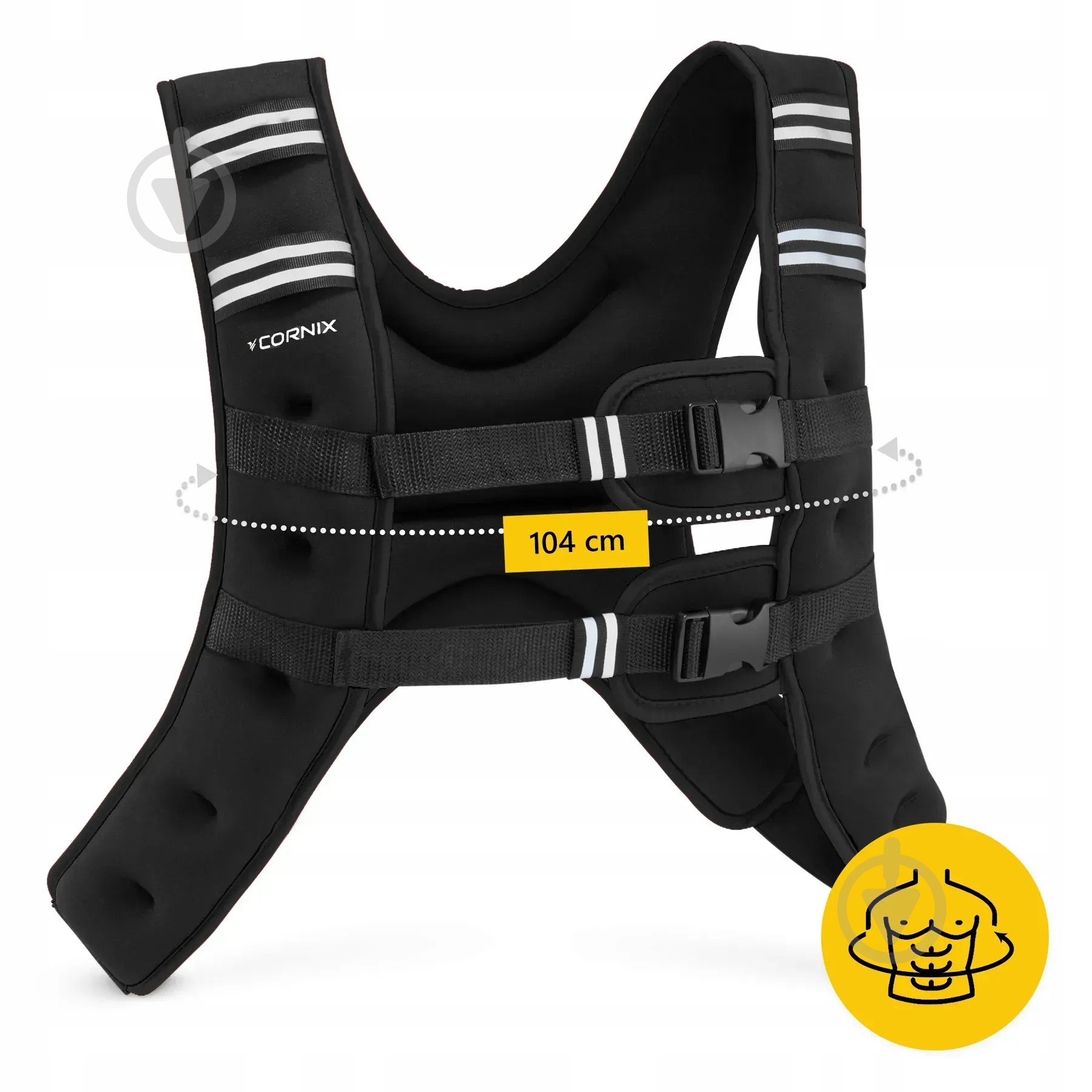 Жилет-обважнювач Cornix Жилет-обважнювач Weight Vest XR-0344 чорний 1x8 кг - фото 5 Жилет-обважнювач Cornix Жилет-обважнювач Weight Vest XR-0344 чорний 1x8 кг - фото 5