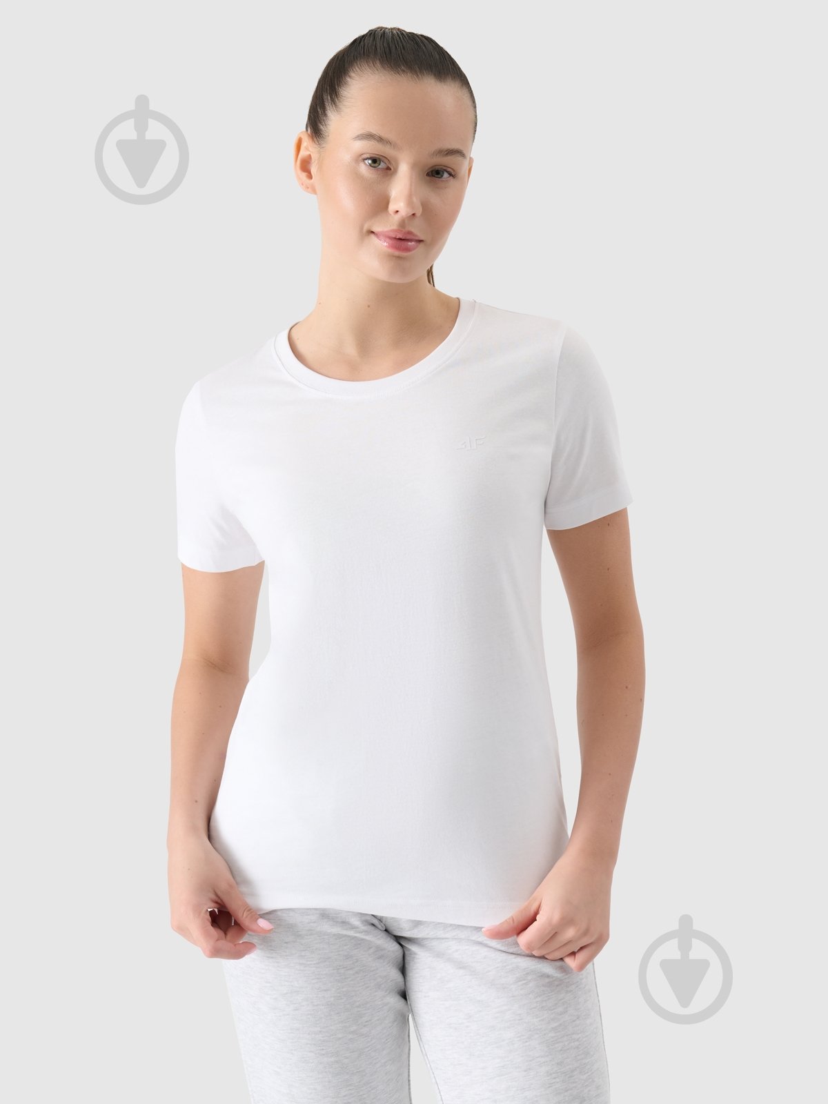 Футболка 4F 4FWMM00TTSHF2356-10S р.XS белый - фото 1