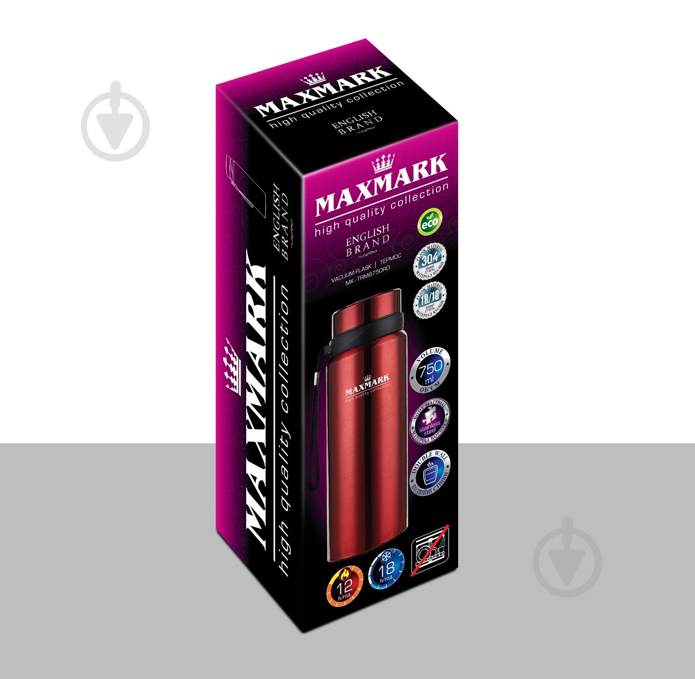 Термос Maxmark Modern 750 мл красный MK-TRM8750RD - фото 2 Термос Maxmark Modern 750 мл красный MK-TRM8750RD - фото 2