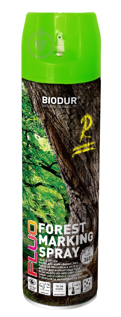Фарба Biodur для маркування лісу Forest зелений мат - фото 1
