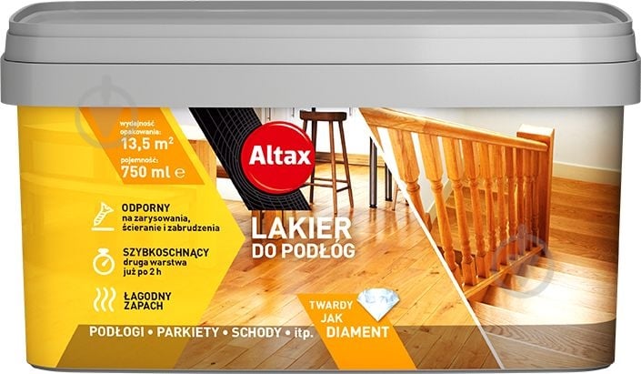 Лак паркетний Altax глянець 0,75 л прозорий - фото 1