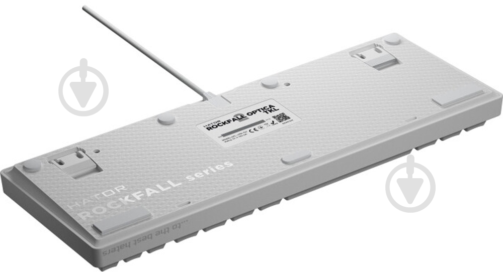Клавиатура Hator Rockfall 2 Optica TKL black (HTK-731) white - фото 4