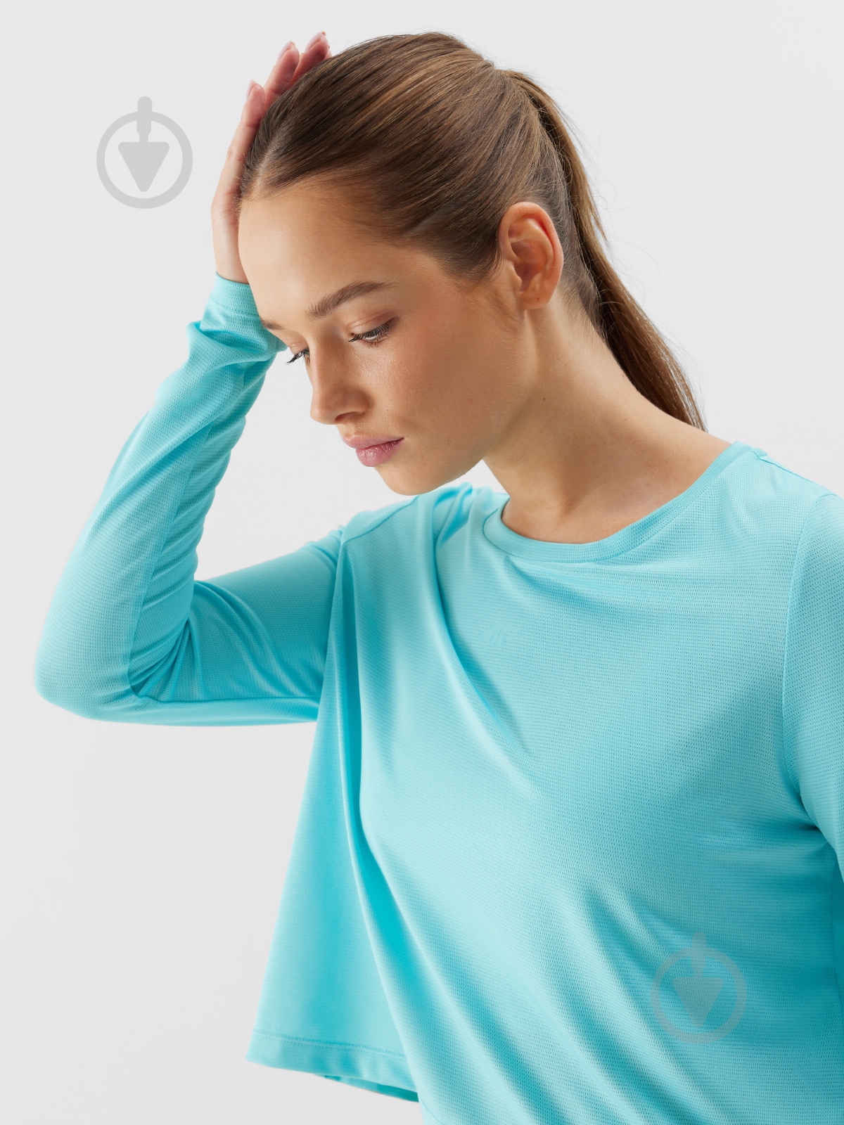 Топ 4F LONGSLEEVE FNK F218 4FWSS24TFLOF218-33S р.XS блакитний - фото 4