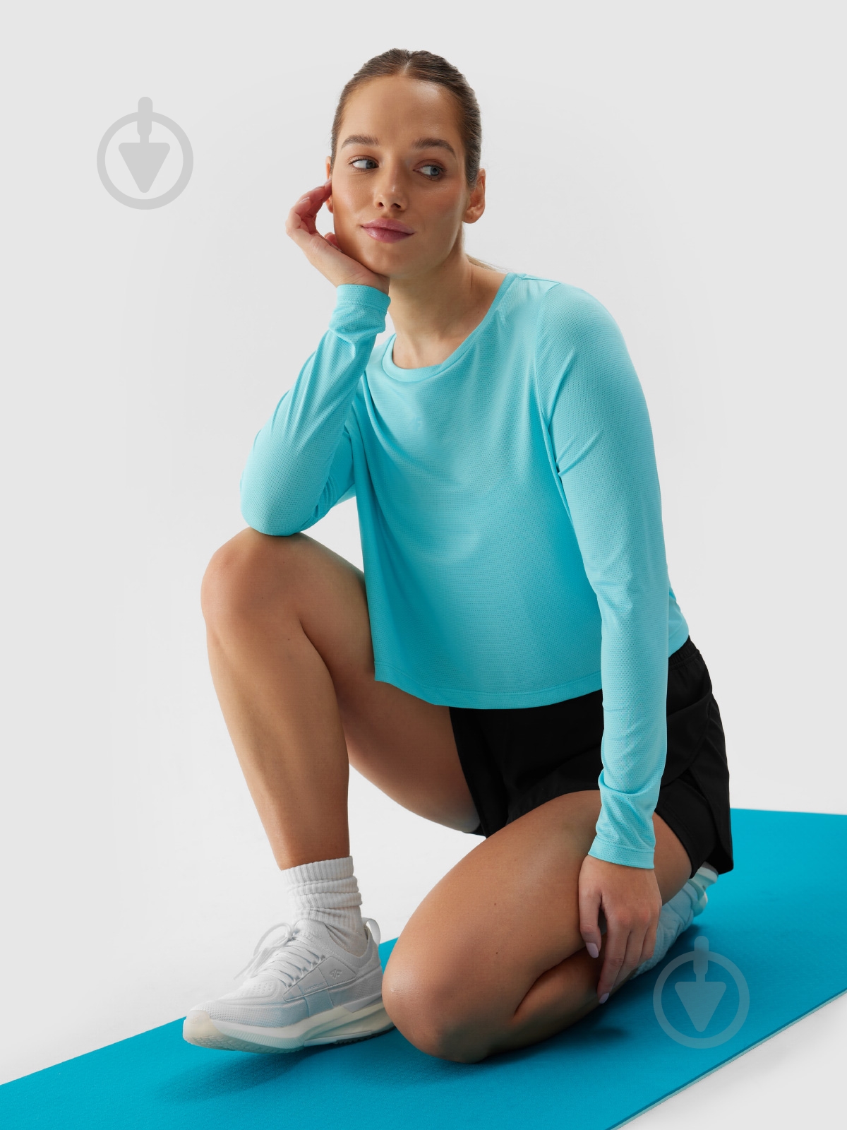 Топ 4F LONGSLEEVE FNK F218 4FWSS24TFLOF218-33S р.XS блакитний - фото 7