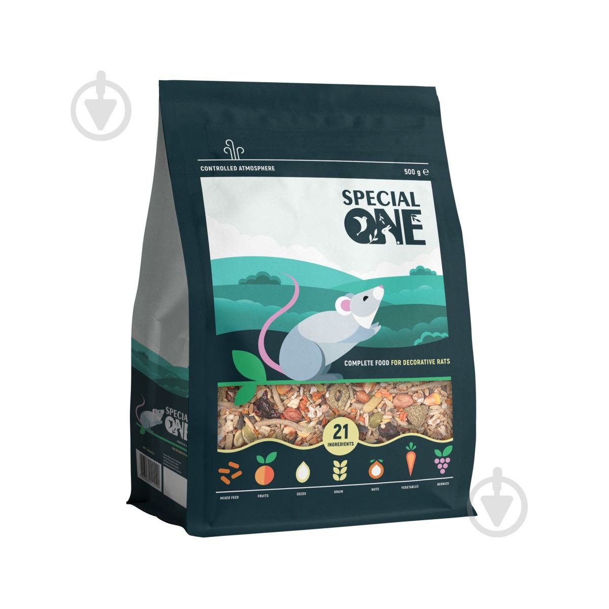 Корм SPECIAL ONE для декоративних пацюків 500 г PR242119 - фото 1