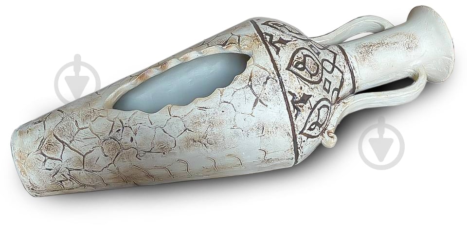 Вазон декоративный шамот Амфора восточная фигурный античный коричневый с белым Наша Кераміка - фото 1 Вазон декоративный шамот Амфора восточная фигурный античный коричневый с белым Наша Кераміка - фото 1