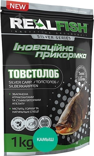 Прикормка RealFish 1000 г очерет - фото 1