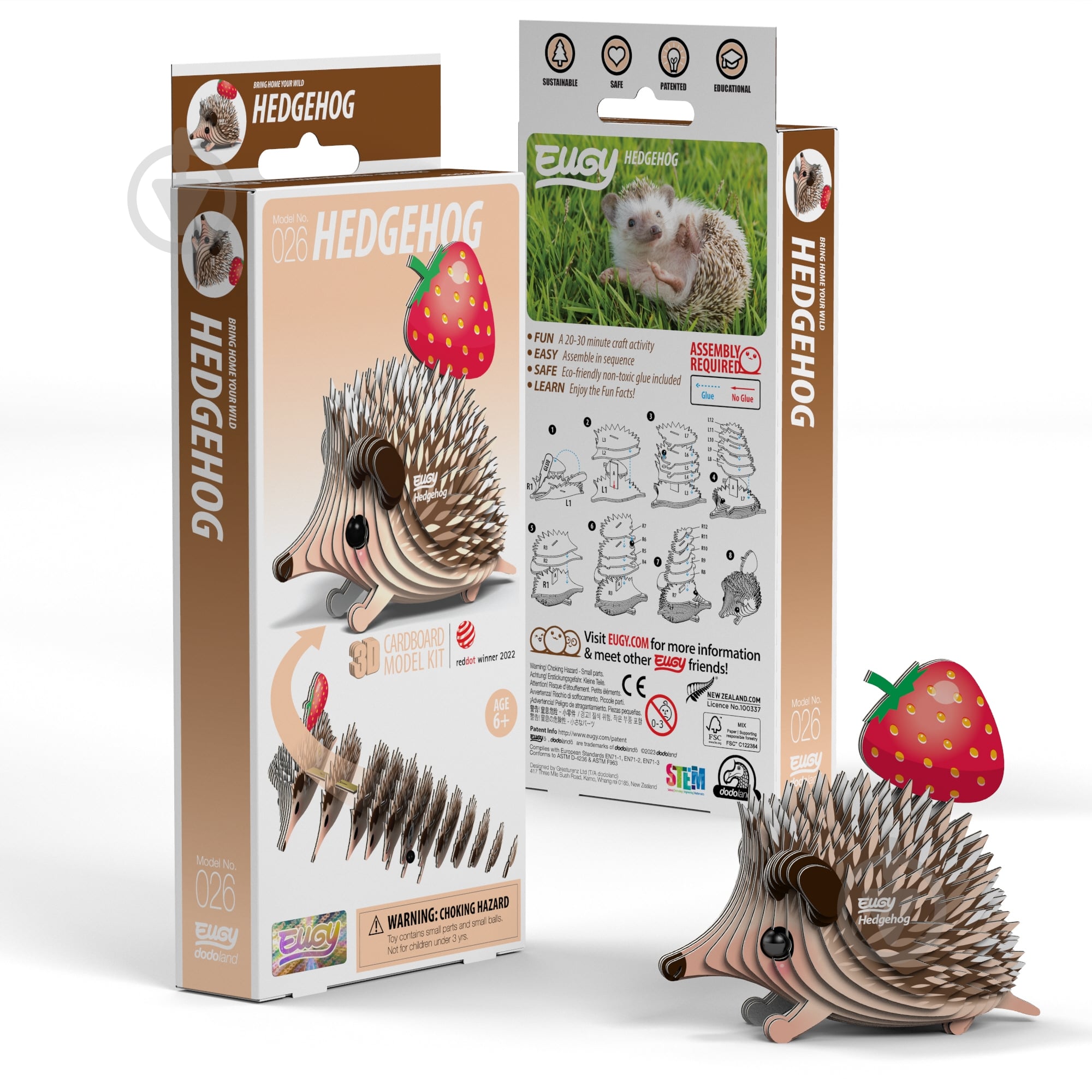 Пазли картонні EUGY Зоопарк Їжак XEG-026 - фото 1