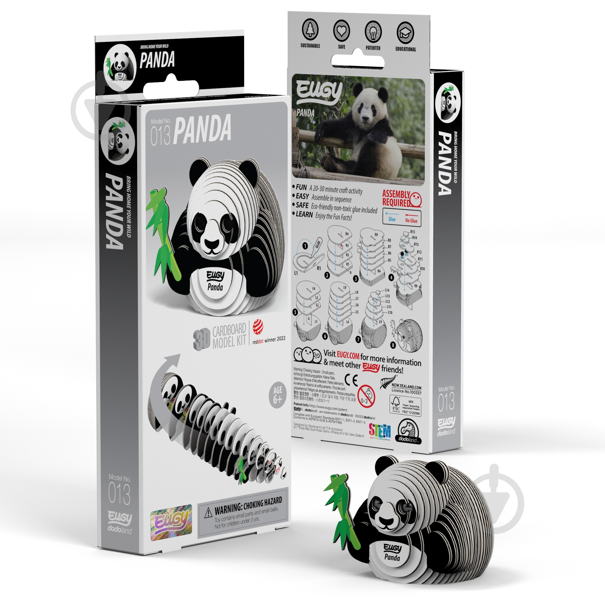 Пазлы картонные EUGY Зоопарк Панда XEG-013 - фото 1 Пазлы картонные EUGY Зоопарк Панда XEG-013 - фото 1