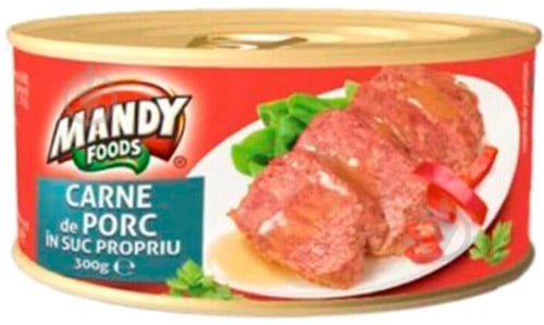 Тушенка Mandy свинина в собственном соке 300г - фото 1
