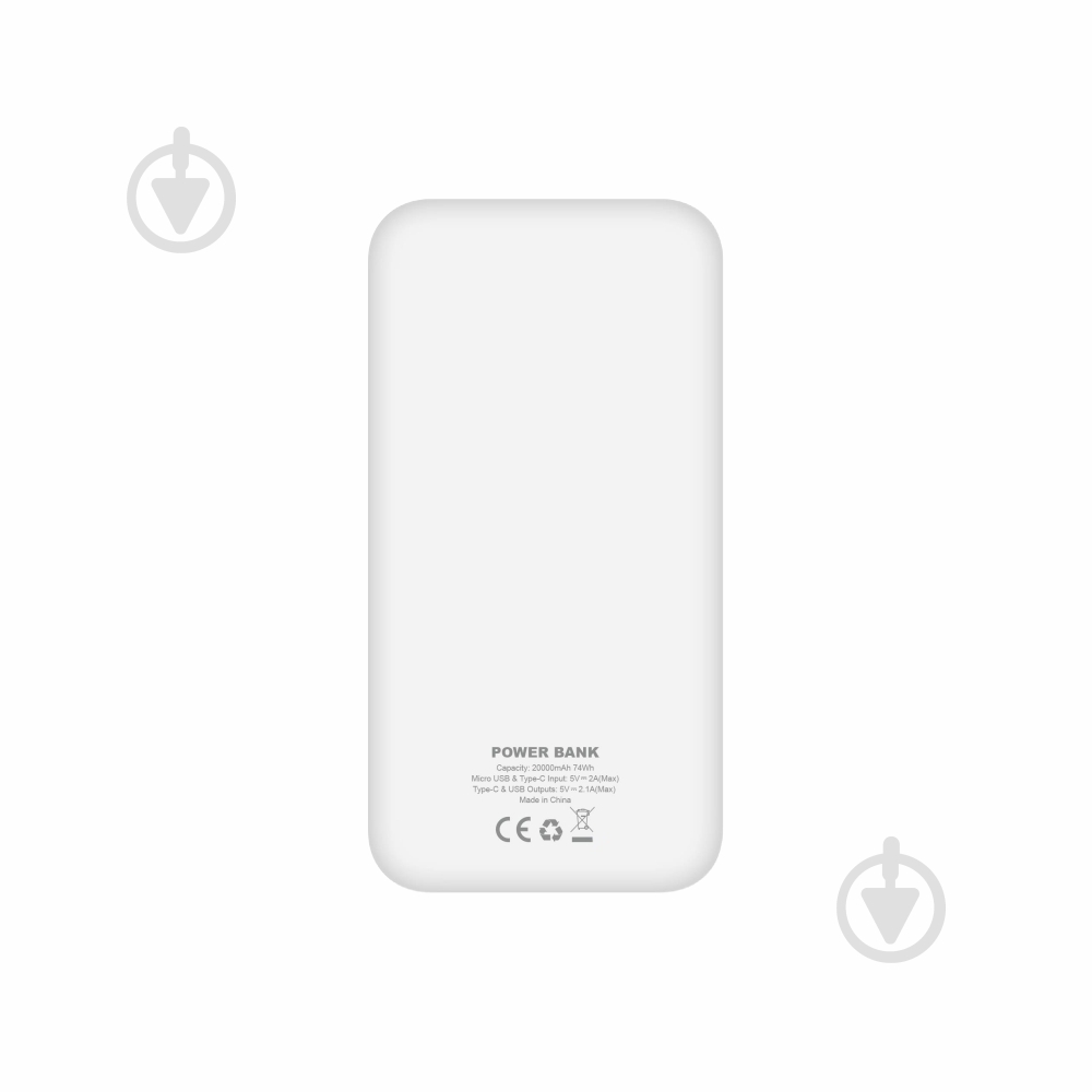 Повербанк Bergamo Vim 20000 mAh white (112BP-08) - фото 2