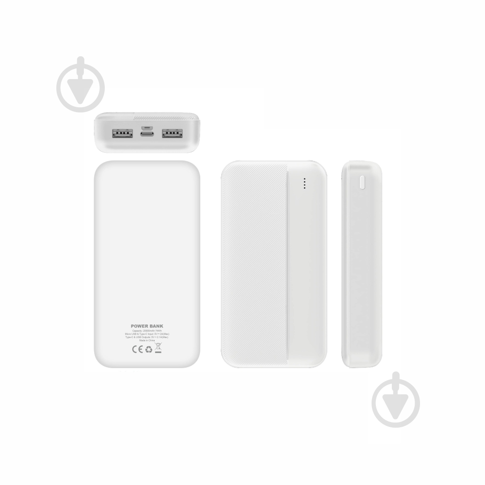 Повербанк Bergamo Vim 20000 mAh white (112BP-08) - фото 3