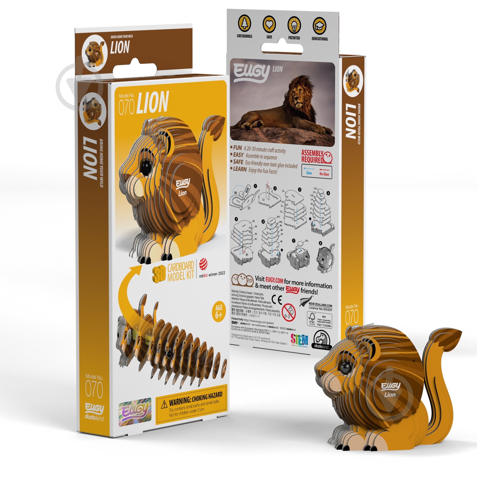 Пазлы картонные EUGY Зоопарк Лев XEG-070 - фото 1 Пазлы картонные EUGY Зоопарк Лев XEG-070 - фото 1