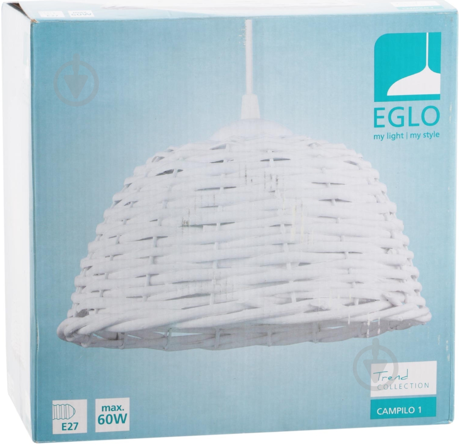 Подвес Eglo Campilo 1 1xE27 белый 93371 - фото 2