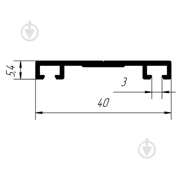 Профиль соединительный АЛЮПРО крышка (АПК) 40х5,4мм x 6,1м коричневый - фото 2 Профиль соединительный АЛЮПРО крышка (АПК) 40х5,4мм x 6,1м коричневый - фото 2