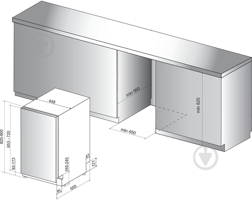 Встраиваемая посудомоечная машина Whirlpool WSIC 3M27 C - фото 7