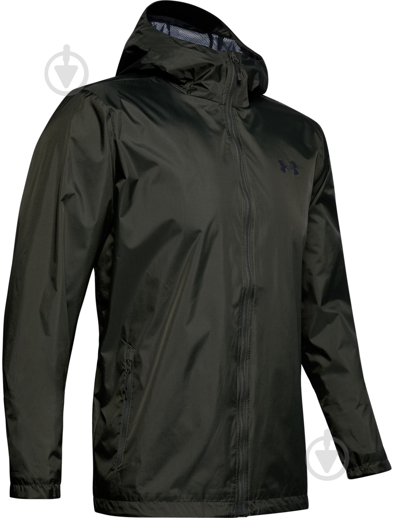 Вітрівка чоловіча Under Armour UA Forefront Rain Jacket 1321439-310 р.S зелена - фото 1 Вітрівка чоловіча Under Armour UA Forefront Rain Jacket 1321439-310 р.S зелена - фото 1