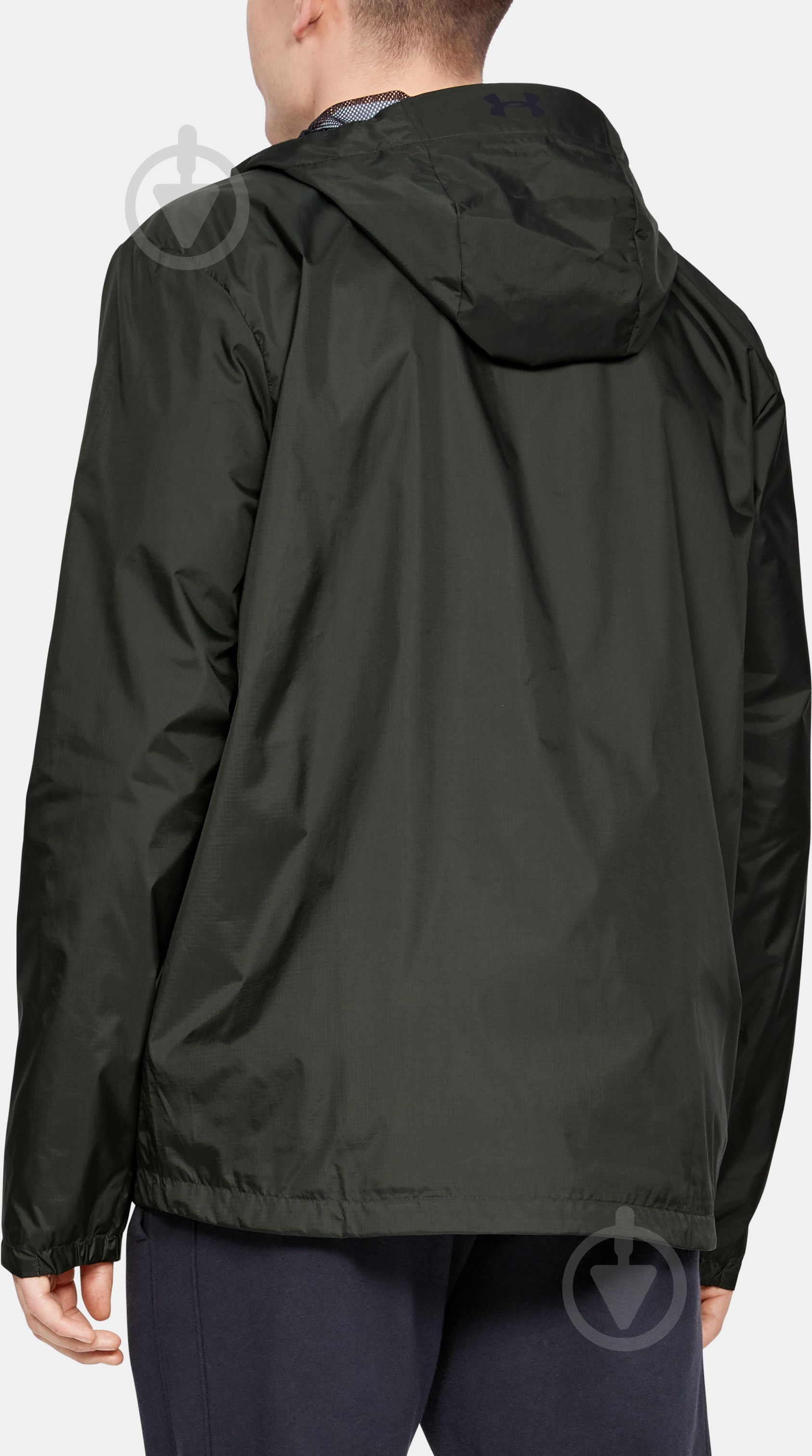 Вітрівка чоловіча Under Armour UA Forefront Rain Jacket 1321439-310 р.S зелена - фото 4 Вітрівка чоловіча Under Armour UA Forefront Rain Jacket 1321439-310 р.S зелена - фото 4