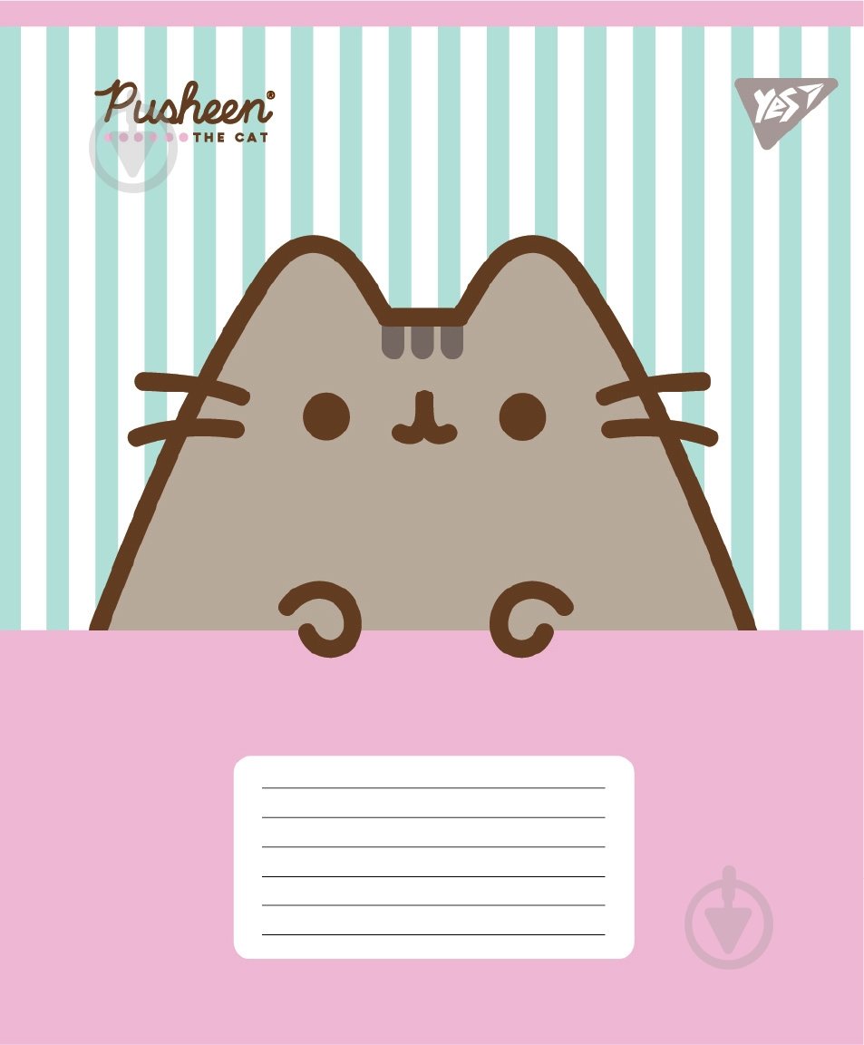Набір шкільних зошитів Pusheen Candy 12 аркушів клітинка 5 шт. YES - фото 2