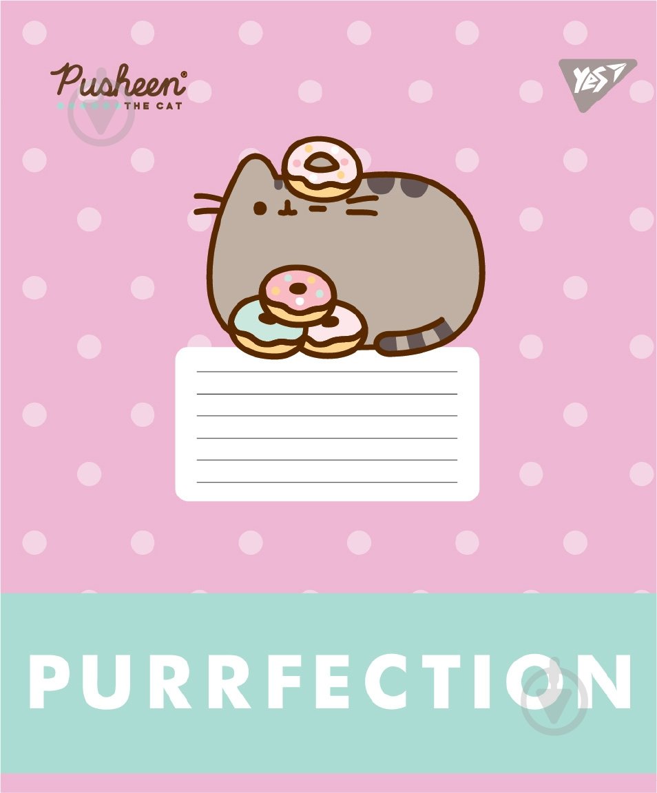 Набір шкільних зошитів Pusheen Candy 12 аркушів клітинка 5 шт. YES - фото 5