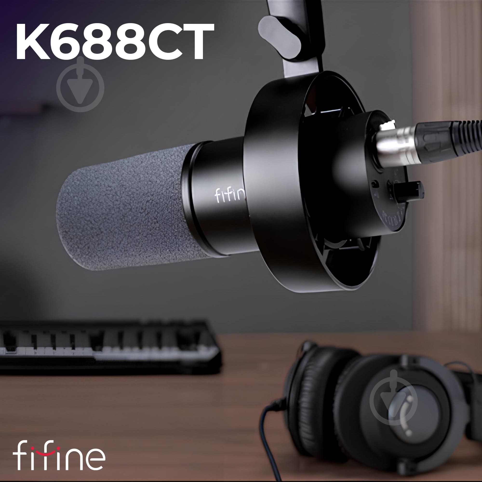 Мікрофон FIFINE USB/XLR Black (K688CT) - фото 4