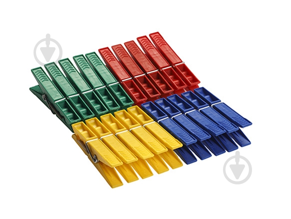 Прищіпки пластик (72 мм) в асортименті 20 шт. MTM - фото 1